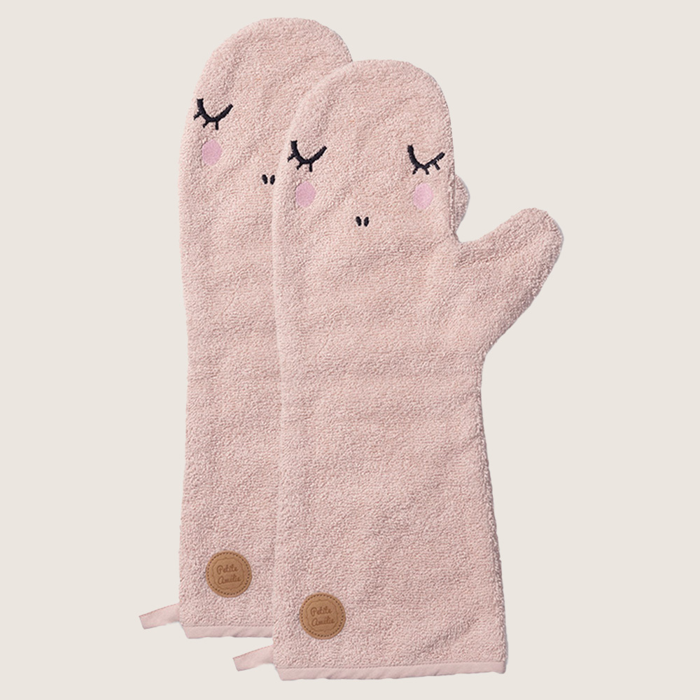 2-PACK BABY WASH CLOTHS UNICORN «LARA» | ONE SIZE | LIGHT PINK