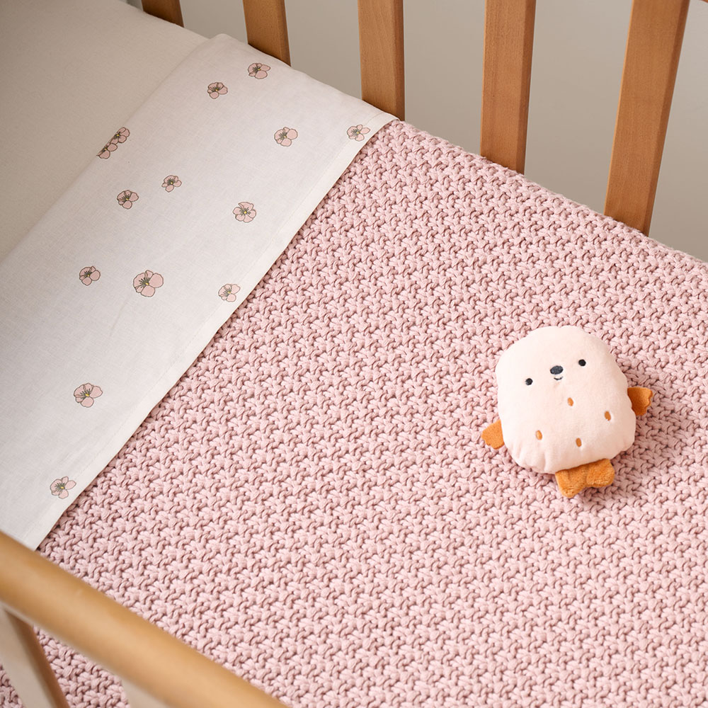 COT BLANKET 80 X 100 CM | SOFT PINK