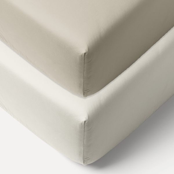 Beige fitted sheet 45x90 cm made of organic cotton from Petite Amélie 