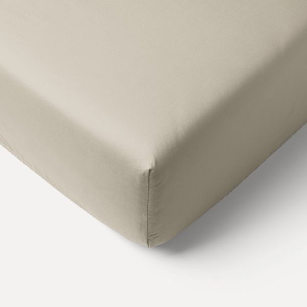Beige fitted sheet 80x160 cm made of organic cotton from Petite Amélie 