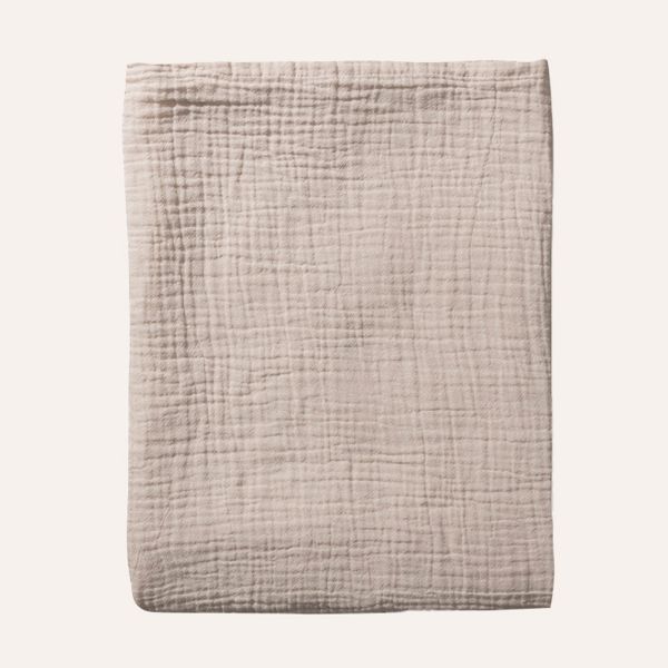 Beige flat sheet 100x140 cm organic cotton from Petite Amélie 