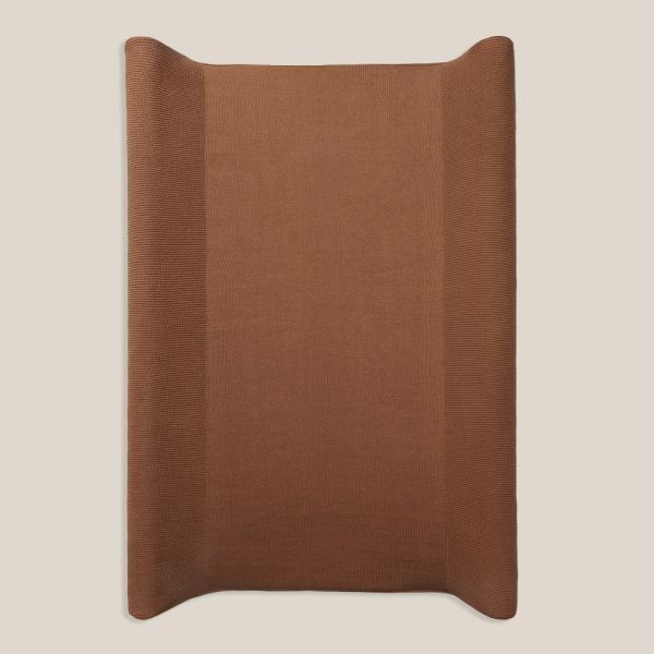 Brown changing pad cover 50x70 cm made of organic cotton for babies from Petite Amélie 