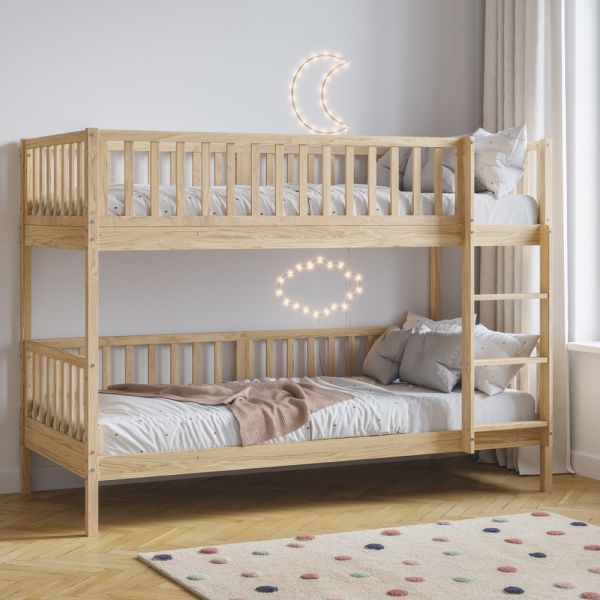 Bunk bed for kids Plume in natural wood 90x200 cm from Petite Amélie