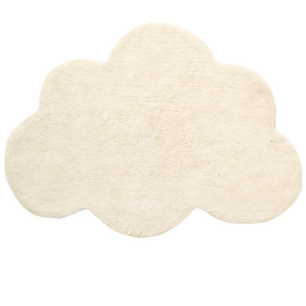 Cloud shaped rug made of cotton 80x110 in off-white from Petite Amélie