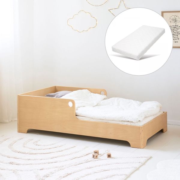 Toddler montessori bed in an angled view from Petite Amélie