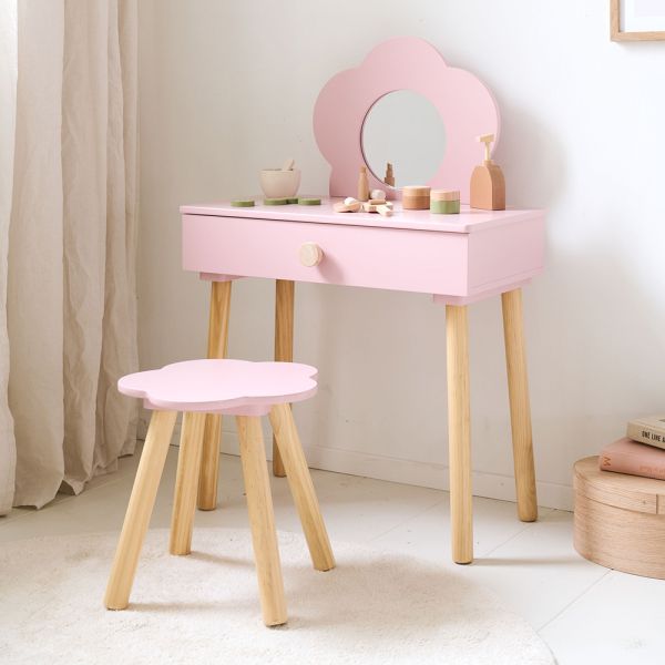 Pink dressing table made of wood from Petite Amélie