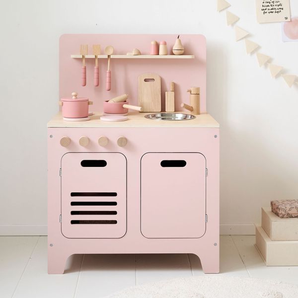 pink toy kitchen for children from Petite Amélie