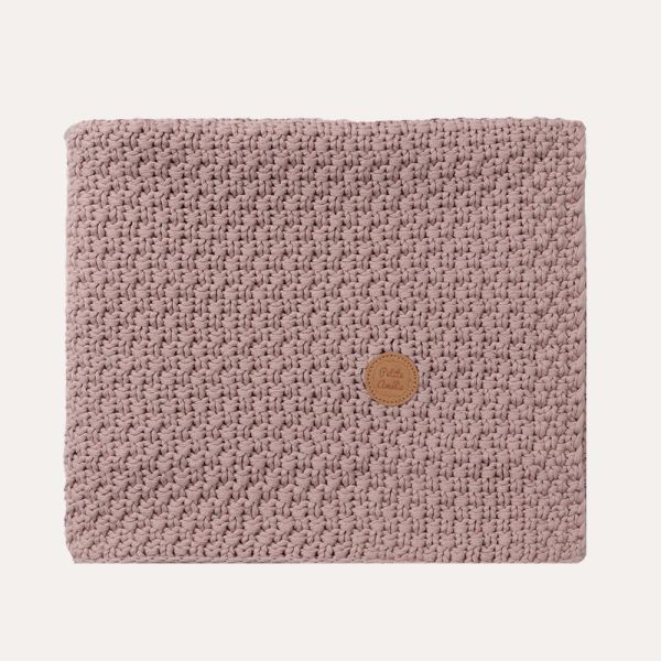 Pointelle blanket in pink fine knit 80x100 cm from Petite Amélie