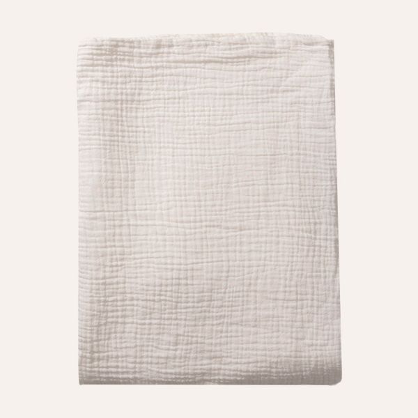 White muslin swaddle 100x140 cm organic cotton from Petite Amélie 