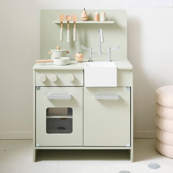 Wooden toy kitchen in grey from Petite Amélie