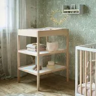 Natural wood changing table on sale