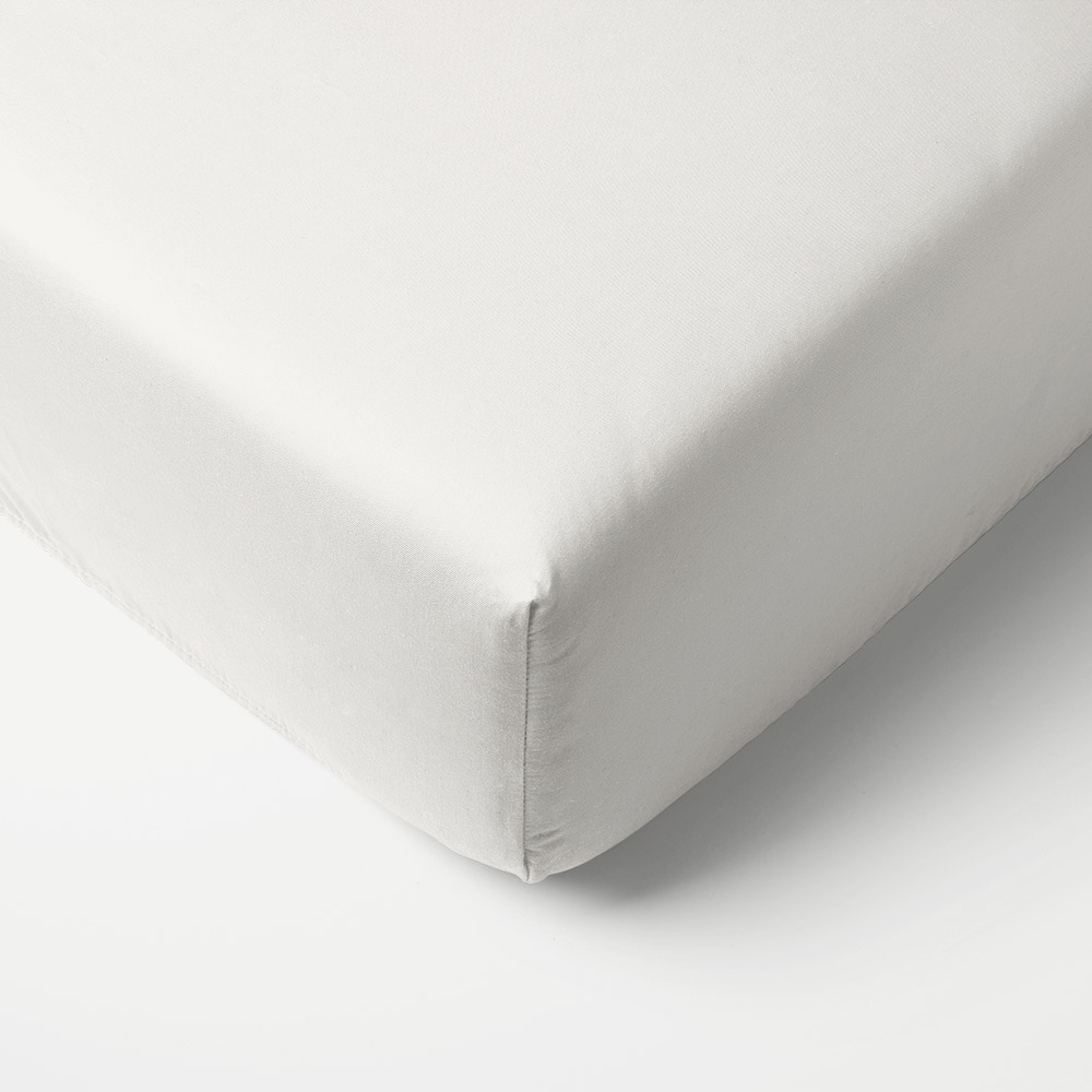 Fitted sheet for baby bed | 60 x 120 cm | Organic cotton | White